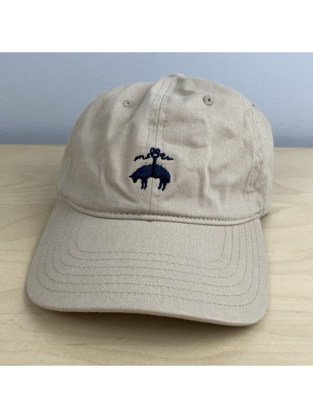 Brooks Brothers Hat Strapback Baseball Cap Light Khaki Embroidered Logo 1818